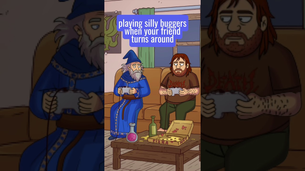 Eldon the wizard plays video games in this animated meme. #wizard #memes #funny #fyp #fantasy