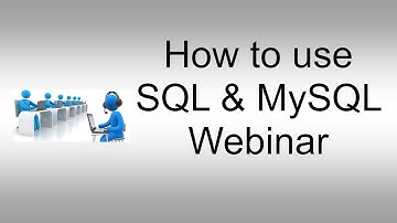 How to use SQL & MySQL Webinar Queries, Shared Recipes, Database etc