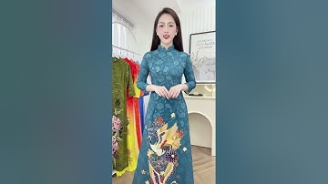 Áo dài lụa nhật in 3D | áo dài thanh hiền | áo dài thiên an | #aodaicachtan #aodai #áodàiđámcưới