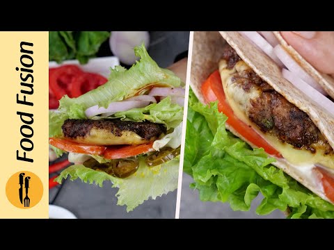 Cheeseburger Wraps 2 ways  Recipe By Food Fusion