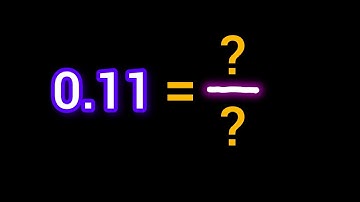 Express 0.11 in the form of p/q|Convert 0.11 to Fraction|Easy Decimal to Fraction Lesson USA Student