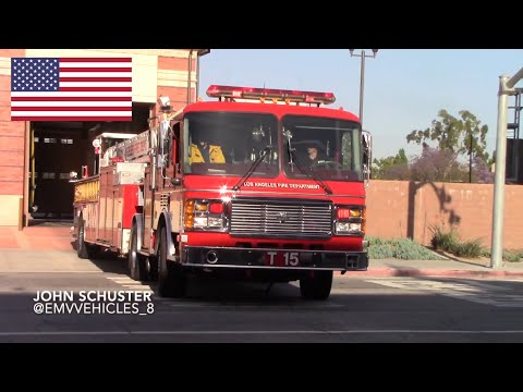 LAFD Truck 15 Responding