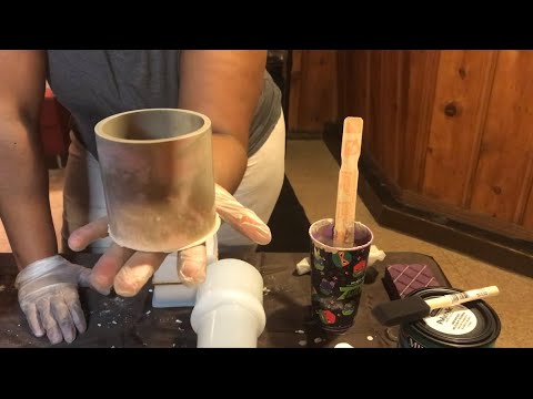 DIY Cement Candle Jars, My first time.... - YouTube