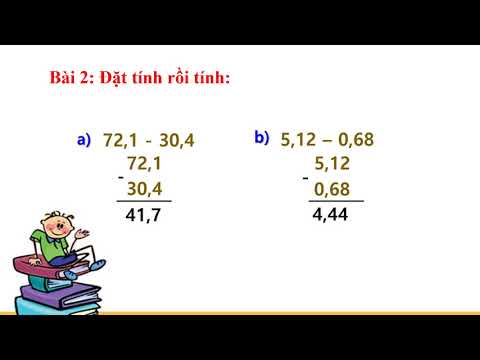 Trừ hai số thập phân (Tiết 52)