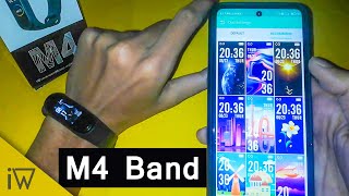 How to Change Watch face theme M4 Band | Set Wallpaper Photo in Rs 399 M4 Band