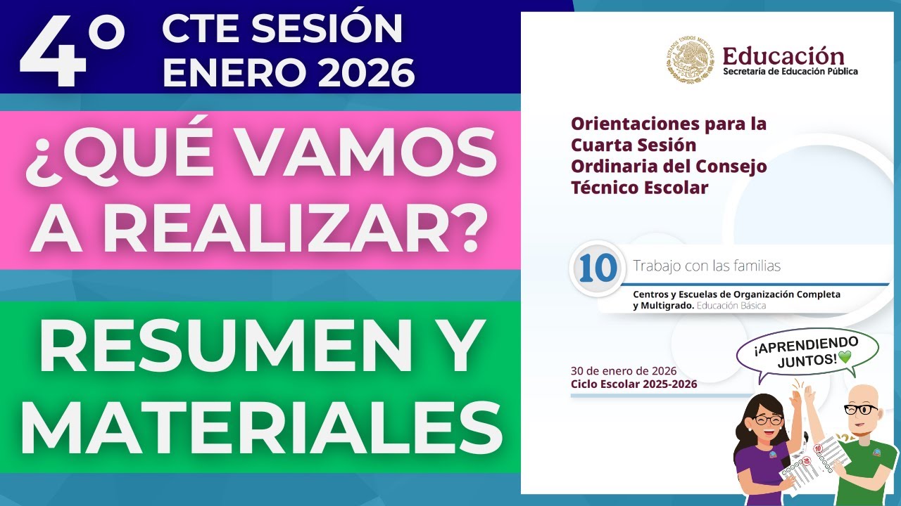 RESUMEN Qué HAREMOS CUARTA SESIÓN CTE ENERO 2026 Materiales Productos Contestados
