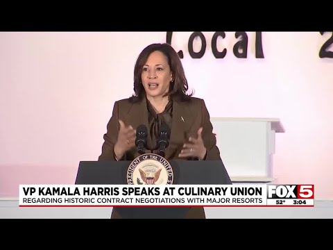 VP Kamala Harris speaks at Culinary Union in Las Vegas