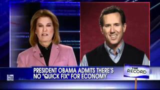 Rick Santorum Criticizes Barack Obama's Economic Policies