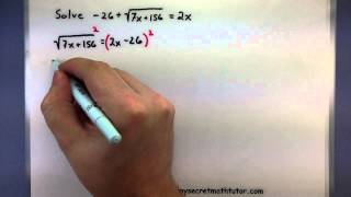Pre-Calculus - Solving equations with square roots