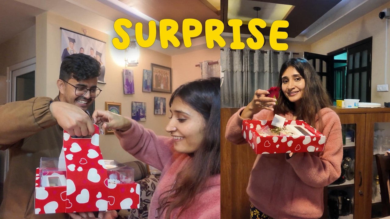 Valentine’s Surprise at Home 💕| A special PR Package | Smriti & Dr Aavishkar