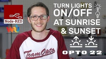 Use Node-RED with Weather Underground API to Turn Lights On/Off at Sunrise/ Sunset