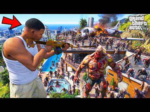 Franklin Tries to Survive the Biggest Zombie Apocalypse in GTA 5 | SHINCHAN and CHOP