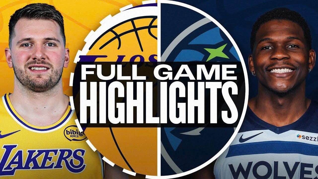 Minnesota Timberwolves vs Los Angeles Lakers Full Game Highlights - Nov ...