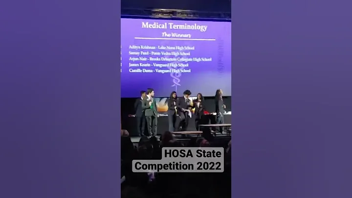 Camille won 1st place @ FL HOSA State Competition ...