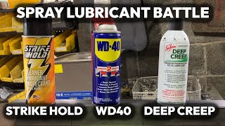 Spray Lubricant Test - Strike Hold Vs WD40 vs Deep Creep by What To Do Rob 290 views 8 months ago 12 minutes, 9 seconds