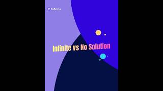 Infinite solutions mean both equations are actually the SAME line.