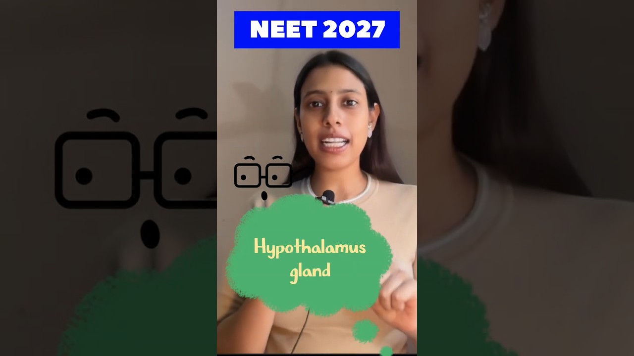🧠 Hypothalamus in 60 Seconds | Functions & Hormones 🔥 | NEET 2027 Biology #shorts