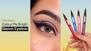 Colour Me Bright Sketch Eyeliners | Swiss Beauty Cosmetics screenshot 4