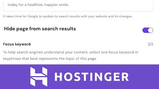 Prevent Your Hostinger Website Page From Being Indexed In Google