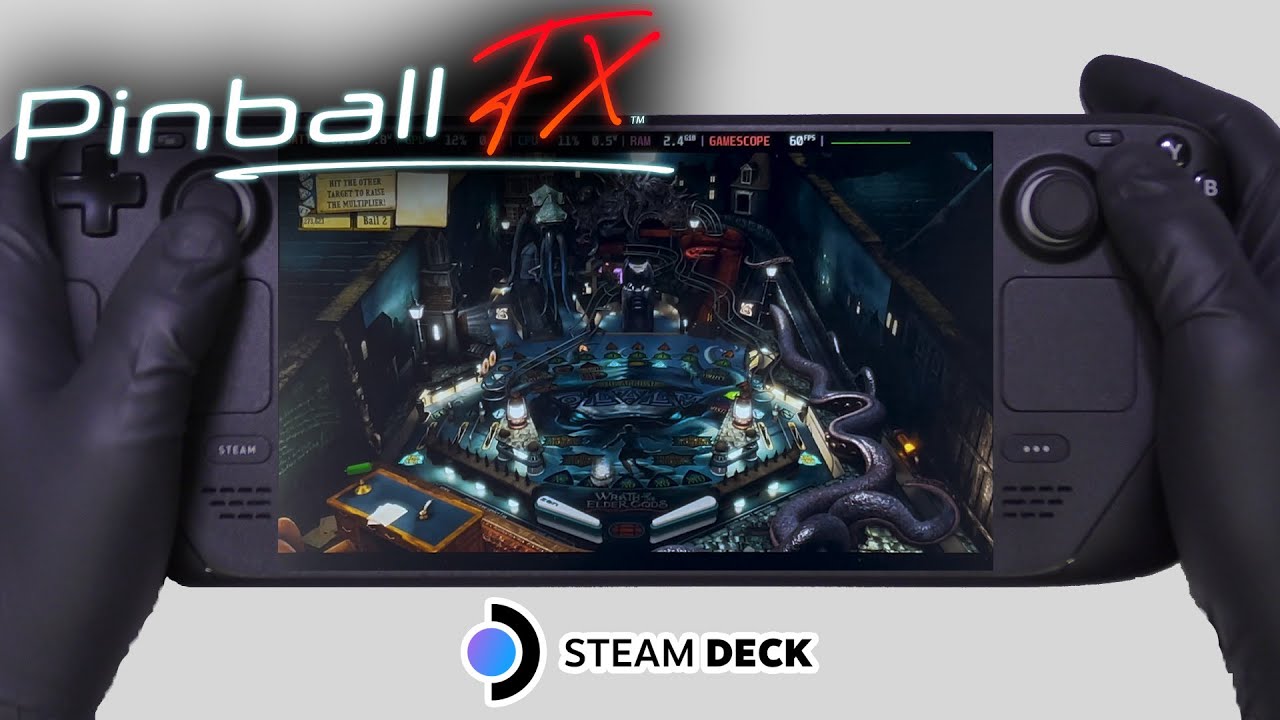 Pinball FX PS5 + Chiaki Remote Play Steam Deck Streaming Filmed