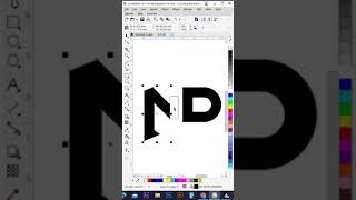 N P logo design in coreldraw x7 #shorts #logo #coreldraw #viral #trending