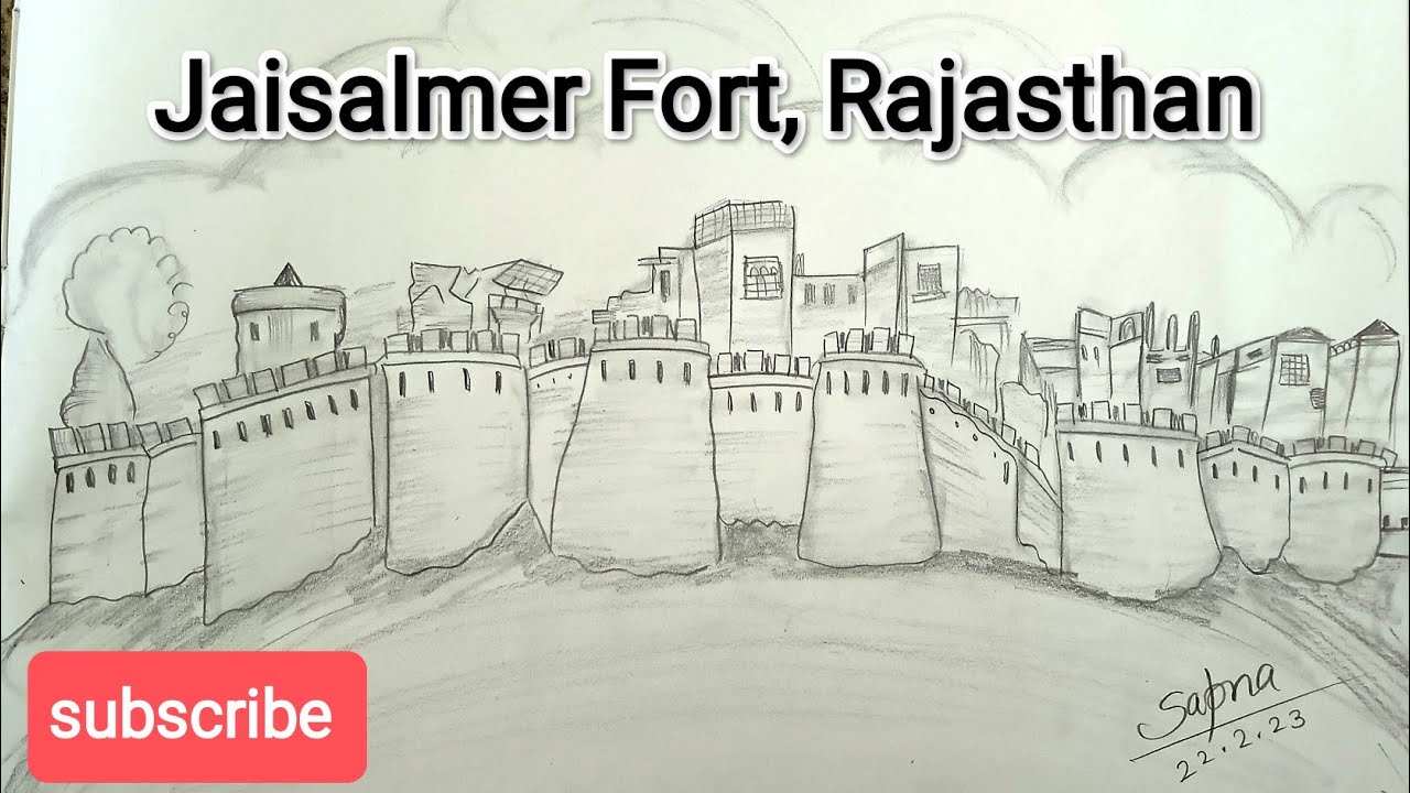 Pictures and Tutorials for Drawing Red Fort  Pretty Mumma Says