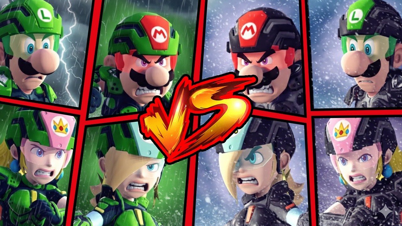 TEAM MARIO, LUIGI, PEACH, ROSALINA VS Devil TEAM MARIO, LUIGI, PEACH, ROSALINA