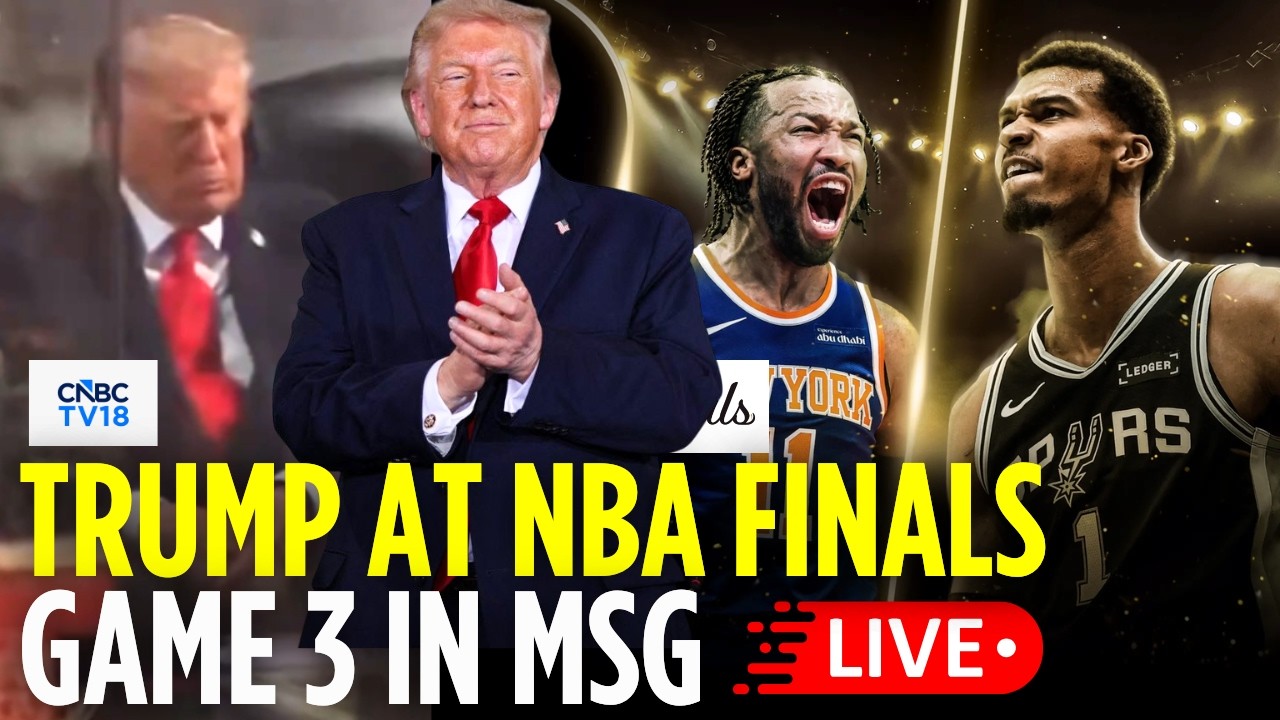 🔴Knicks vs. Spurs LIVE: Trump Attends Game 3 of Knicks Vs Spurs NBA Finals at MSG | Mamdani | N18G