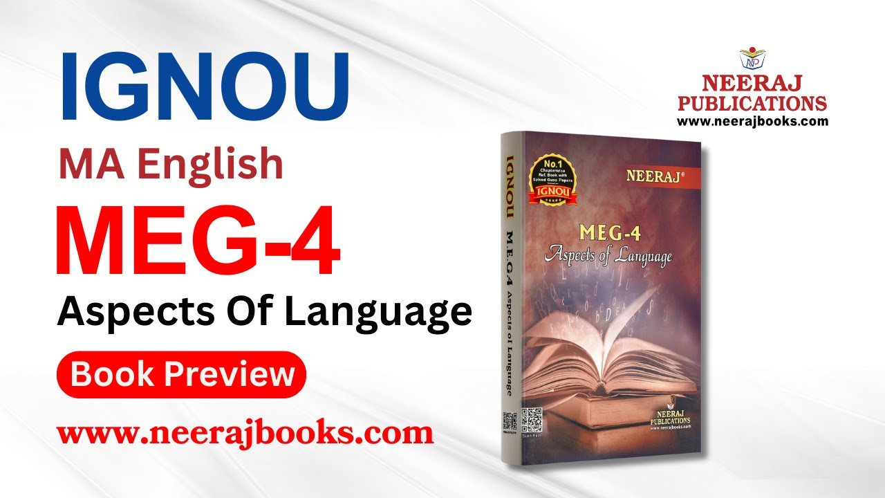 IGNOU MA English | MEG-4 Help Book (Guide) | Free Preview by Neeraj Publications