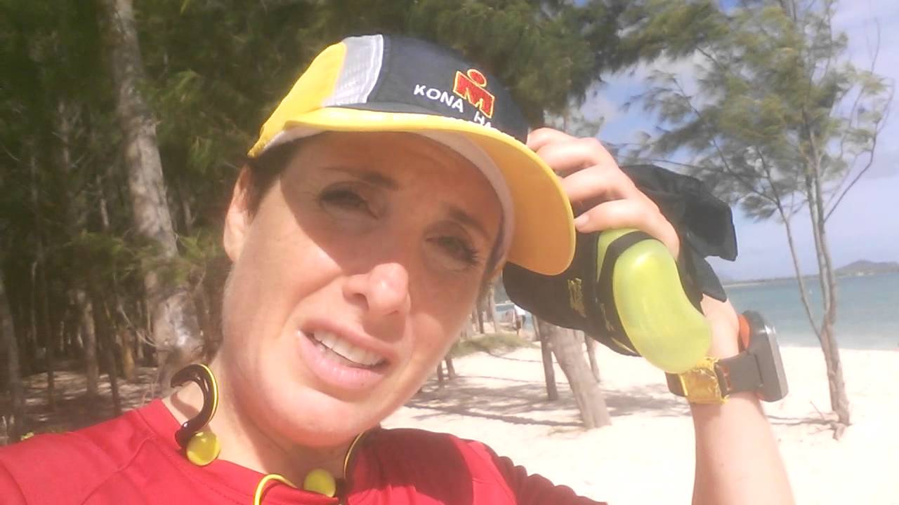 Kailua Hawaii beach running and swimming