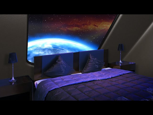 Starship Sleeping Quarters |  Sleep Sounds White Noise with Deep Bass 10 Hours class=