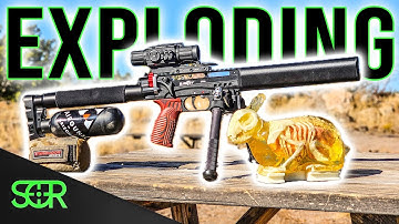 How Lethal is a MAGDUMP of EXPLODING PELLETS? vs BALLISTIC GEL RABBIT 🐇