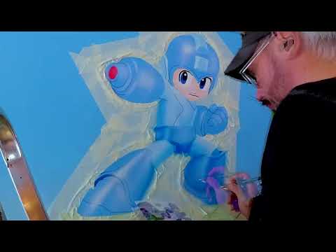 Game Mural Time Lapse Painting - Mega Man