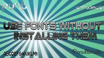 How to use font without installing them