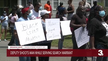 Deputy shoots man while serving search warrant