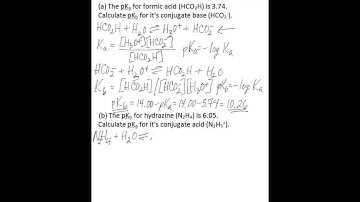 Calculate pKa from pKb and vice versa