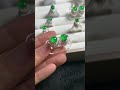 Natural burmese jade earrings bud jewelry