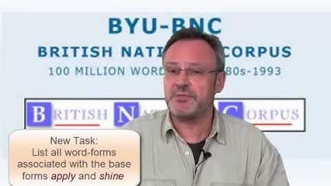 Linguistic Data Analysis - The BNC Frequency Search