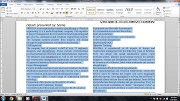 IGCSE ICT | MS Word | Paper 2 | 2015 | Oct/Nov