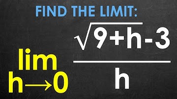 Limit  (sqrt(9+h)-3)/h as h goes to 0, watch to end to see answer
