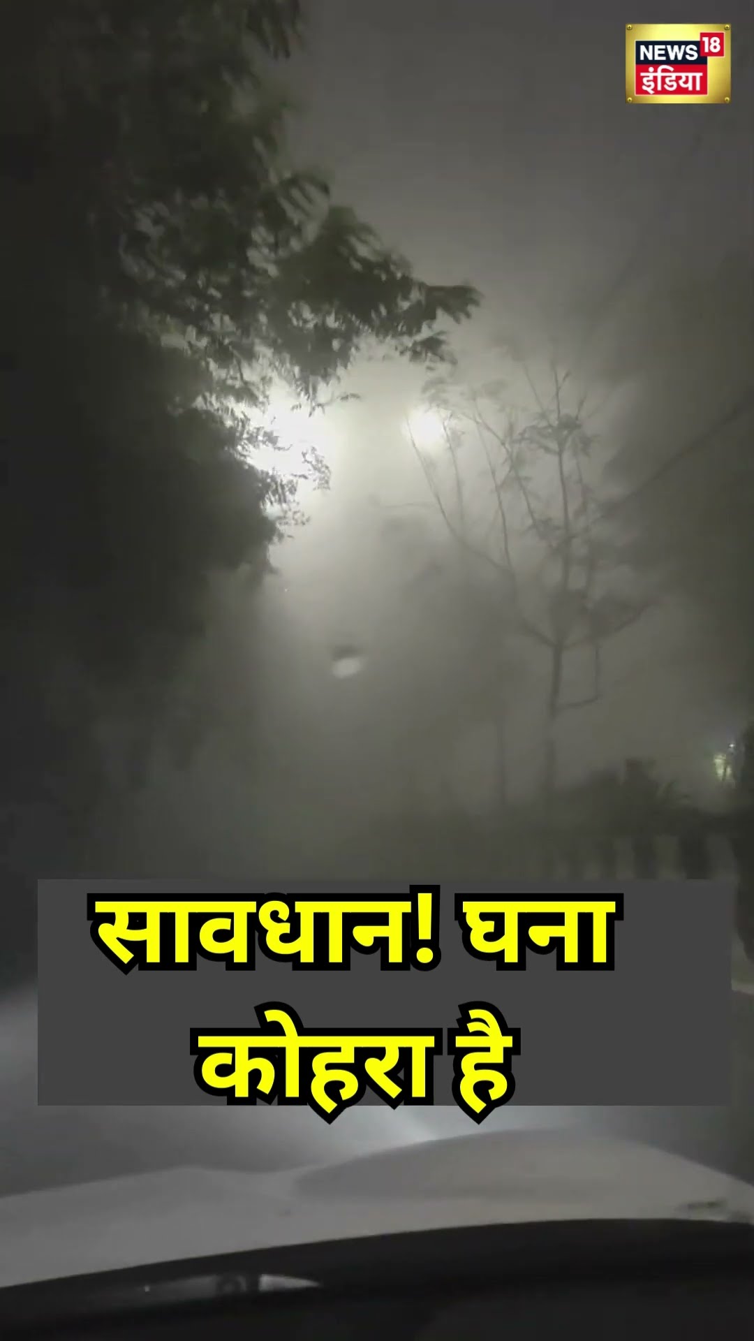 सावधान! आगे घना कोहरा है | Delhi NCR Fog | #shorts