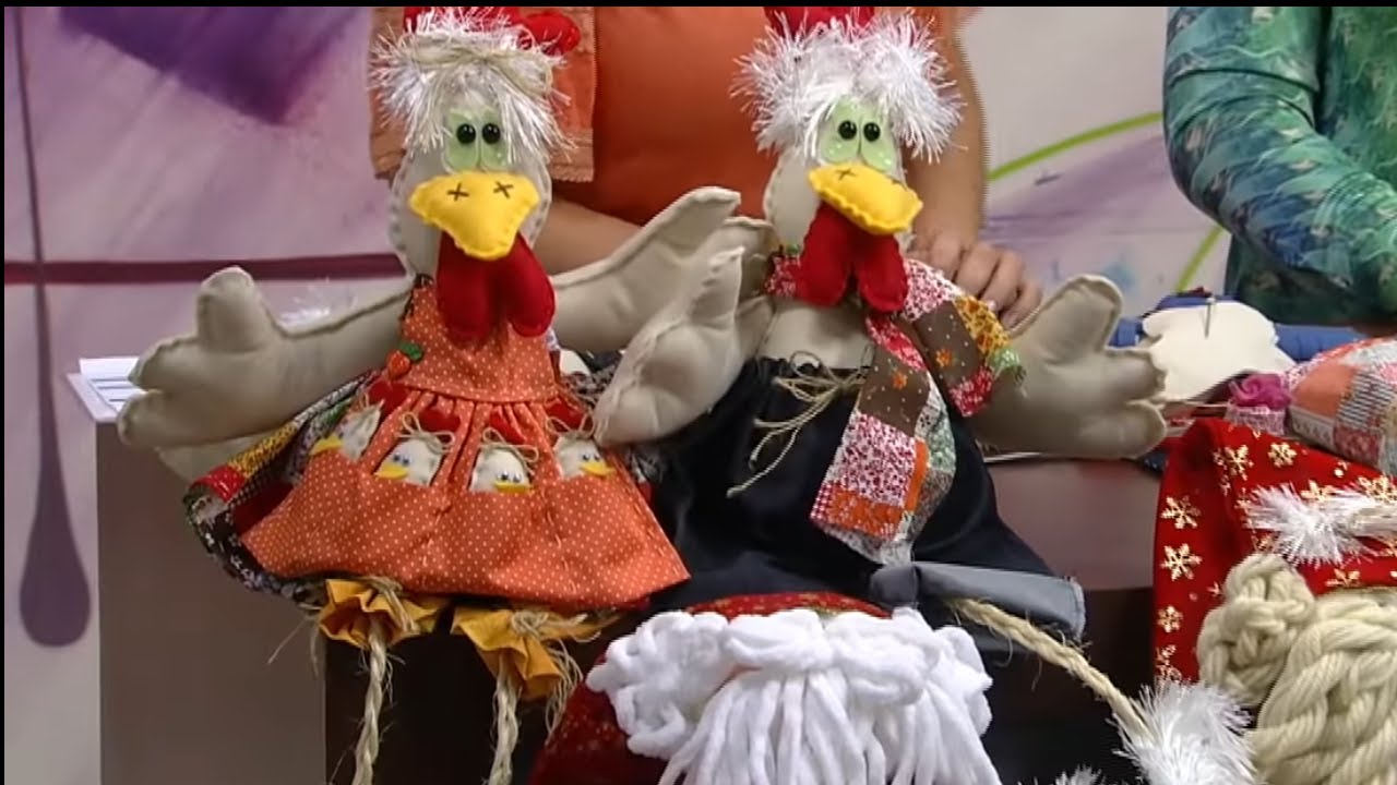 Bicho de pano, família de galinhas - Jô Cruz PT1 - Mulher.com - 25/09/2015 -