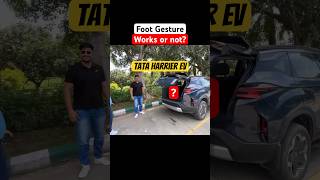 Tata Harrier EV Electric Tailgate test with Foot Gesture #manishbhardwaj #tatamotorsindia #shorts