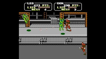 Teenage Mutant Ninja Turtles II: The Arcade Game NES 2 player Netplay 60fps