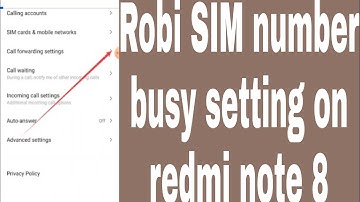 Robi SIM number busy setting on redmi note 8