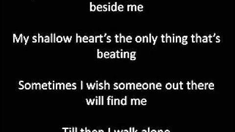 Green Day   Boulevard of Broken Dreams Lyrics on screen