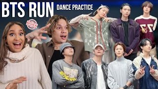 WORLD CLASS DANCERS! Waleska & Efra react to BTS (방탄소년단) '달려라 방탄 (Run BTS)' Dance Practice