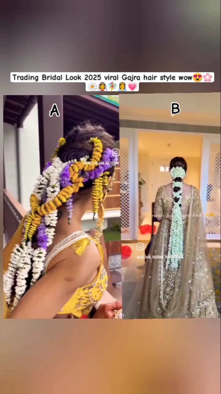 Tray This Tanding Beautiful Bridal Flower Gajra Hair Style Wow Tray This Tanding Beautiful Bridal Flower Gajra Hair Style Wow