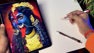 Kali Mata Drawing, Diwali Drawing, For Art Compeion