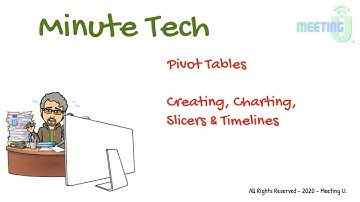 JS MInute Tech Pivot Tables